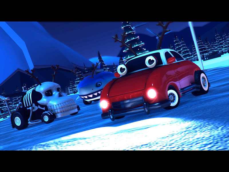 Cars at the finish line
